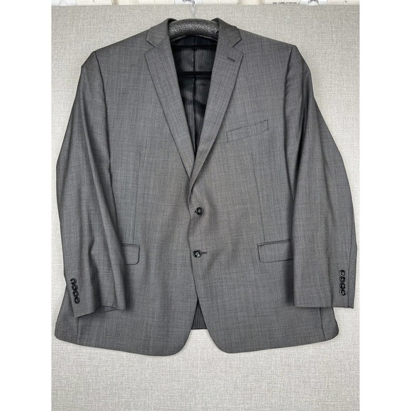 Calvin Klein Mens 100% Wool Slim Fit Two Button Suit Jacket